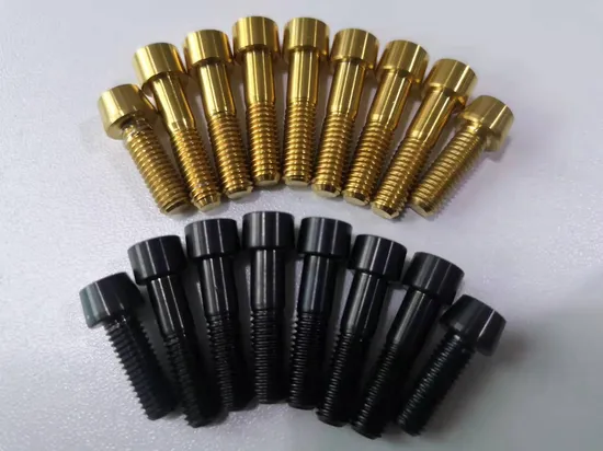 Titanium Screw and Fastener with Oxidation 